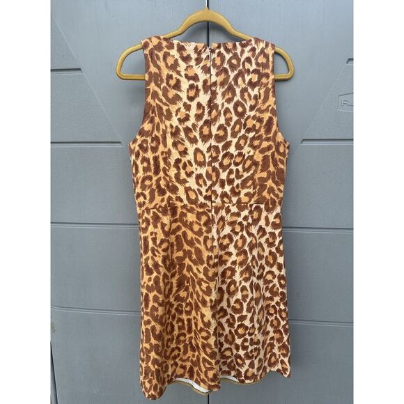 Kate Spade Panthera Cheetah Print Ponte Knit Sheath Dress Size XL Sleeveless NWT - Picture 10 of 13